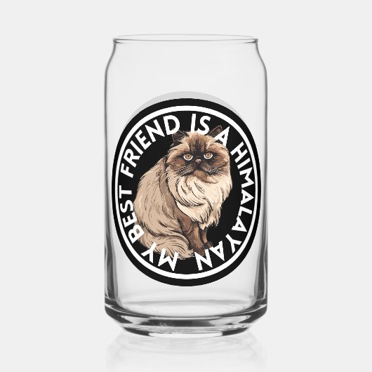 Beste vriend Himalaya Kat Blikvorm Glas (Achterkant)