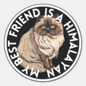 Beste vriend Himalaya Kat Ronde Sticker (Voorkant)