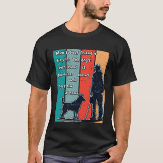 Beste vriend hond, kat of huisdier vintage voor ma t-shirt