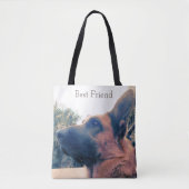 Beste vriend. Hond. Tote Bag (Voorkant)