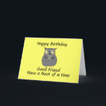 Beste vriend Hooty Owl verjaardag Kaart<br><div class="desc">Kaart,  volledig aanpasbaar,  voor beste vriend. Naam en bericht toevoegen. Keuze uit tekstlettertypen en achtergrondkleuren. Schattigee en grappige uil.</div>