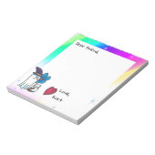 Beste vriend, hou van Kurt Schattige Ghost Notitie Notitieblok (Linkerzijde)