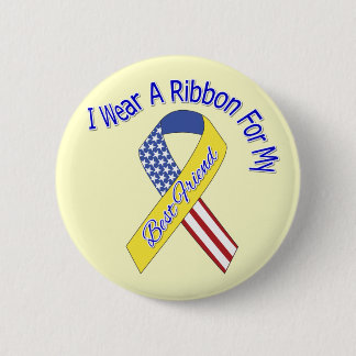 Beste vriend - ik Draag een lint militair patriott Ronde Button 5,7 Cm