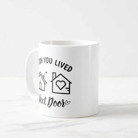 Beste vriend, ik wens u het volgende huis toe koffiemok (Voorkant links)