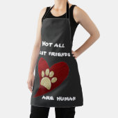 Beste vriend(in) - Red Heart Gold Paw Print Pet Schort (Insitu)