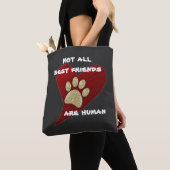 Beste vriend(in) - Red Heart Gold Paw Print Pet Tote Bag (Dichtbij)
