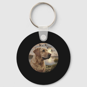 Beste Vriend Jacht op Gele Labrador Hond Met Eende Sleutelhanger