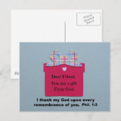 Beste vriend, je bent een geschenk van God Briefkaart (Voorkant / Achterkant)