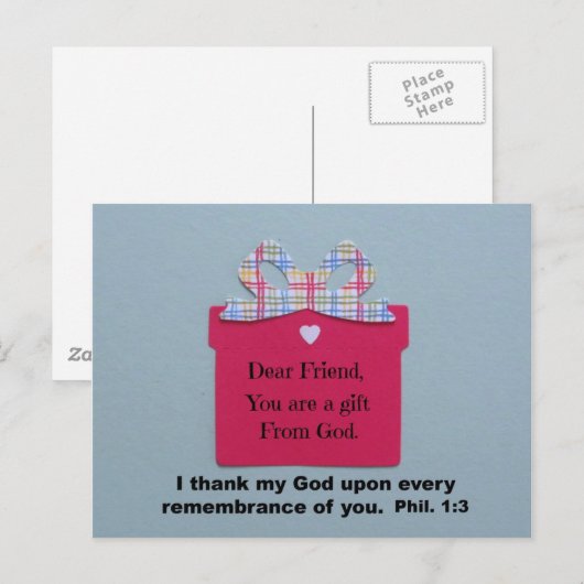 Beste vriend, je bent een geschenk van God Briefkaart (Voorkant / Achterkant)