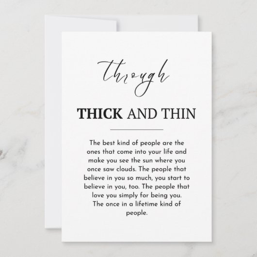 Beste vriend kaart, zinvolle vriendschap kaart (Voorkant)