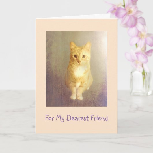 Beste vriend kanker aanmoediging kaart (Orchidee)