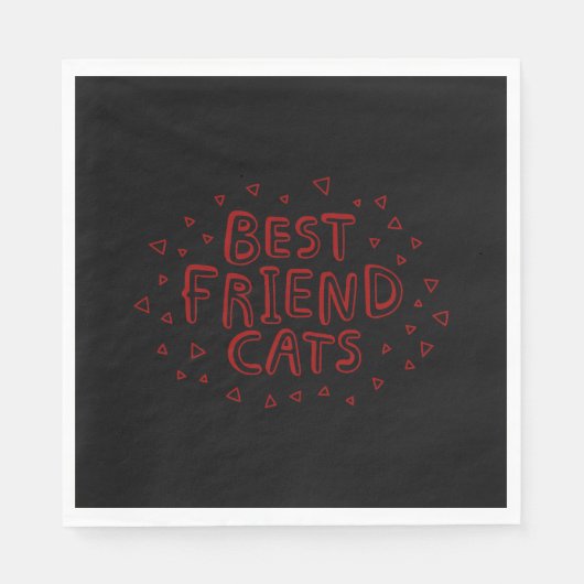 Beste Vriend Katten Servet (Voorkant)