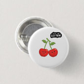 Beste Vriend Kersen Ronde Button 3,2 Cm (Voorkant /achterkant)