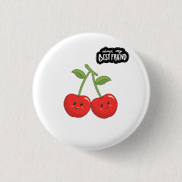 Beste Vriend Kersen Ronde Button 3,2 Cm