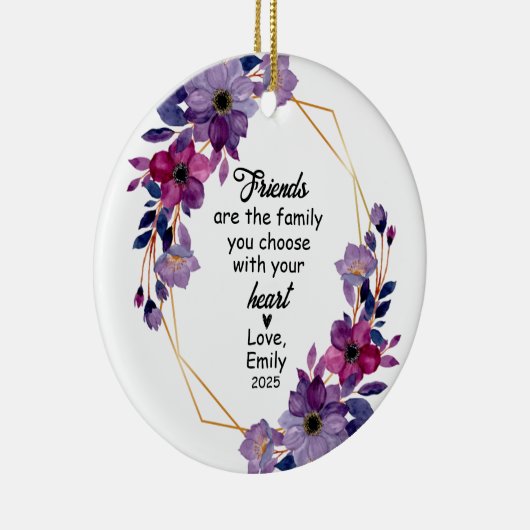 Beste Vriend Kerstmis, Vriend Gift, Vriend Keramisch Ornament (Rechts)