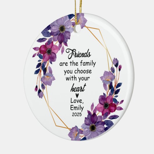 Beste Vriend Kerstmis, Vriend Gift, Vriend Keramisch Ornament (Links)