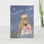 Beste Vriend Kitten Verjaardag Kaart (Voorkant)