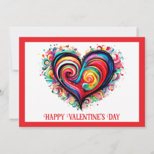 Beste Vriend Kleurrijke Hart Valentijnsdag Kaart
