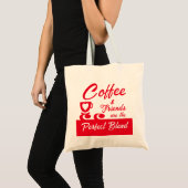 Beste vriend koffieliefhebber rood tote bag (Voorkant (product))