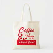 Beste vriend koffieliefhebber rood tote bag (Voorkant)