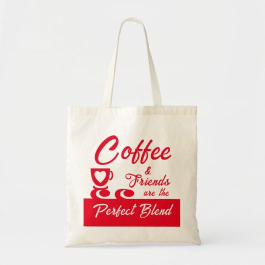 Beste vriend koffieliefhebber rood tote bag (Voorkant)