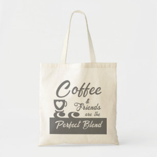 Beste vriend koffieminnaar grijs tote bag