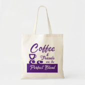Beste vriend koffieminnaar paars tote bag (Voorkant)