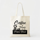 Beste vriend koffieminnaar zwart tote bag (Voorkant)