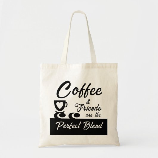 Beste vriend koffieminnaar zwart tote bag (Voorkant)