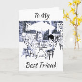 ** BESTE VRIEND** LATEN WE ONZE "VERJAARDAG" VIERE KAART (Gele Bloem)