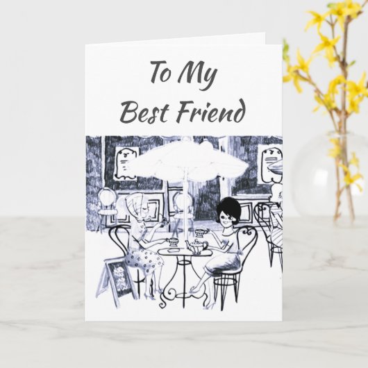 ** BESTE VRIEND** LATEN WE ONZE "VERJAARDAG" VIERE KAART (Gele Bloem)