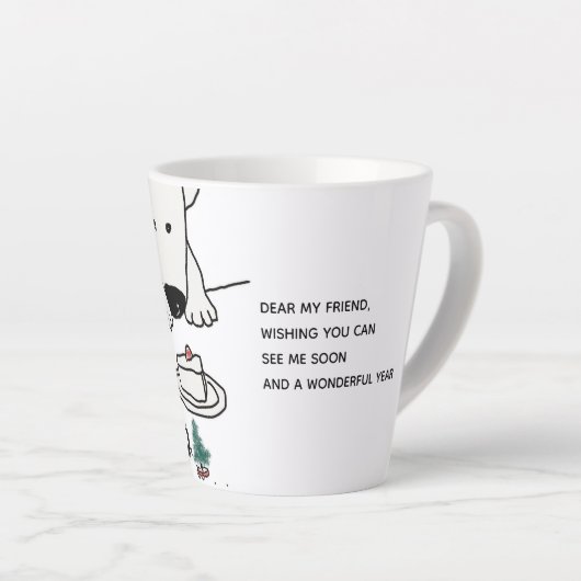 Beste vriend latte mok (Rechterhoek)