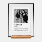 Beste vriend Leuke woordenboekdefinitie met foto Acryl Bord (Voorkant)