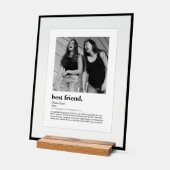 Beste vriend Leuke woordenboekdefinitie met foto Acryl Bord (Hoek)
