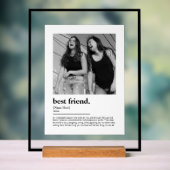 Beste vriend Leuke woordenboekdefinitie met foto Acryl Bord (Neutraal)