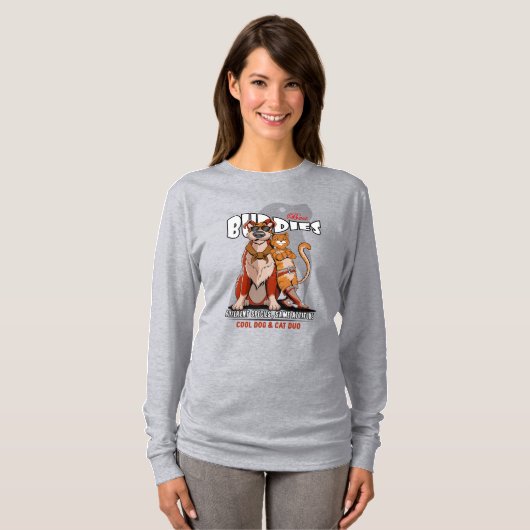 Beste vriend (Lichte modus) | Dames lange mouw T-shirt (Voorkant volledig)