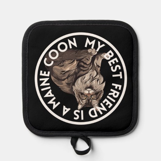 Beste vriend Maine Coon Cat Pannenlap (Voorkant)