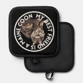 Beste vriend Maine Coon Cat Pannenlap (Voorkant / Achterkant)