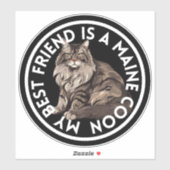 Beste vriend Maine Coon Cat Sticker (Vel)