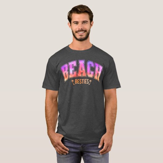 Beste vriend Matching Beach Tie Dye Bestie Trip BF T-shirt (Voorkant volledig)