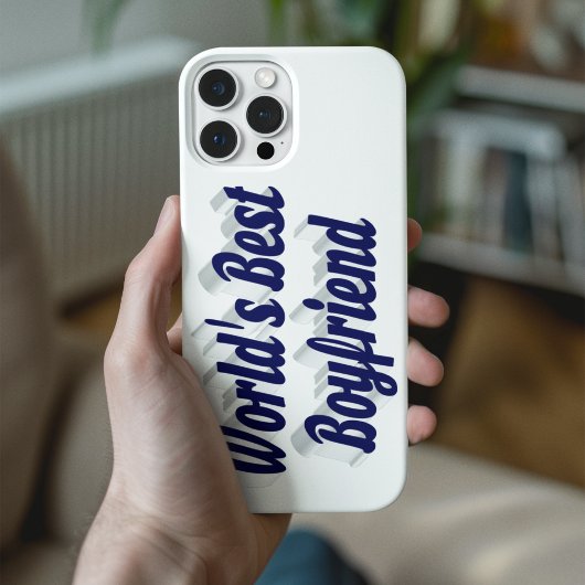 Beste vriend met donkerblauwe tekst iPhone case iPhone Hoesje