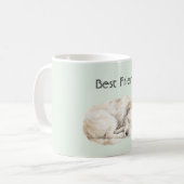 Beste Vriend Mint Witte Hond Koffiemok (Voorkant links)