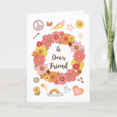 Beste vriend Moederdag Vrede & Liefde kaart (Voorkant)