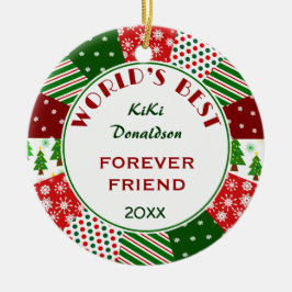 BESTE VRIEND of IEDERE PERSOON kerstcadeau Keramisch Ornament