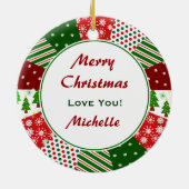 BESTE VRIEND of IEDERE PERSOON kerstcadeau Keramisch Ornament (Achterkant)