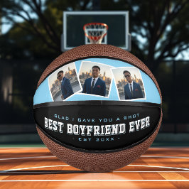 Beste vriend ooit 3 Fotosamenstelling Blauw & Zwar Basketbal