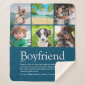 Beste vriend ooit 6 foto collage sherpa deken (Voorkant)