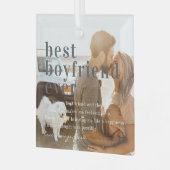 Beste vriend ooit | Citaat- en fotocadeau Glas Ornament (Voorkant links)