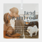 Beste vriend ooit | Citaat- en fotocadeau Glas Ornament (Achterkant)