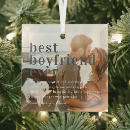 Beste vriend ooit | Citaat & Foto Cadeau Glas Ornament
